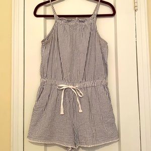 LOFT Beach Seersucker Romper